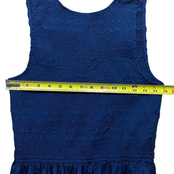 NWT Madewell Women's Blue Moon Melody Scoopback Smocked Midi Dress Size M - Picture 7 of 10